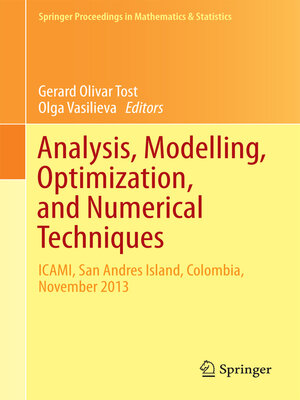 cover image of Analysis, Modelling, Optimization, and Numerical Techniques